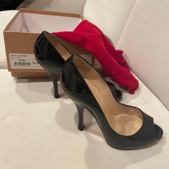 Christian Louboutin Shoes - Maryl 120 patent 36.5. Comes with box and bag
